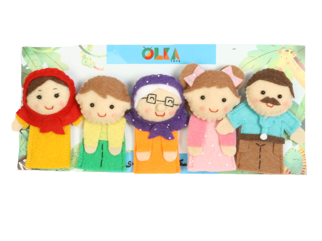 عروسک های نمایشی 5 عددی انگشتی طرح خانواده