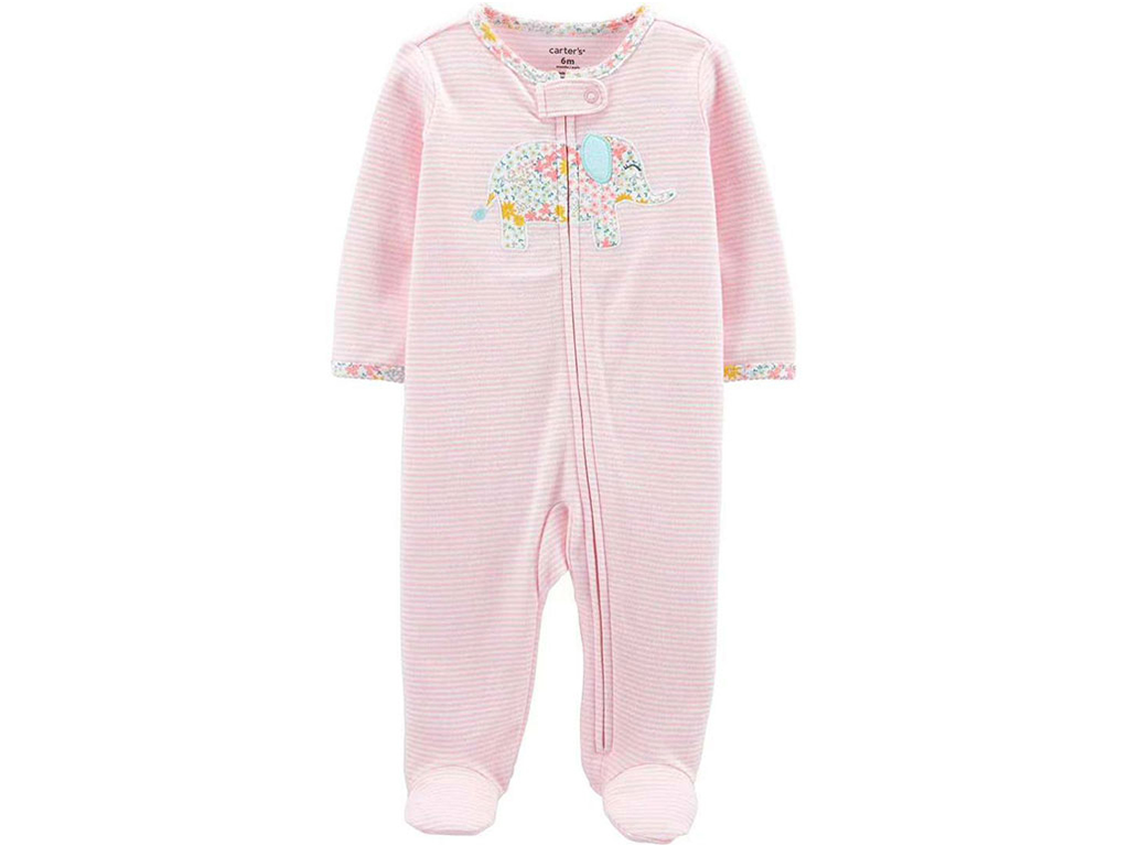سرهمی جورابدار نوزادی دخترانه طرح فیل و راه راه رنگی کارترز Carters