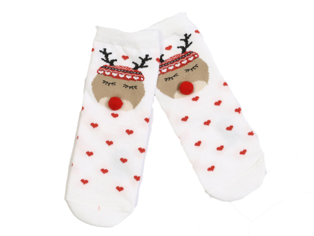 جوراب ساق دار دخترانه طرح کریسمس