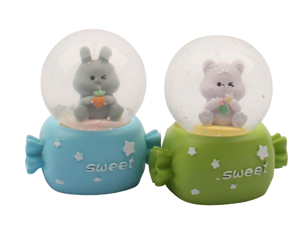 گوی شیشه ای چراغ دار طرح حیوانات سایز کوچک