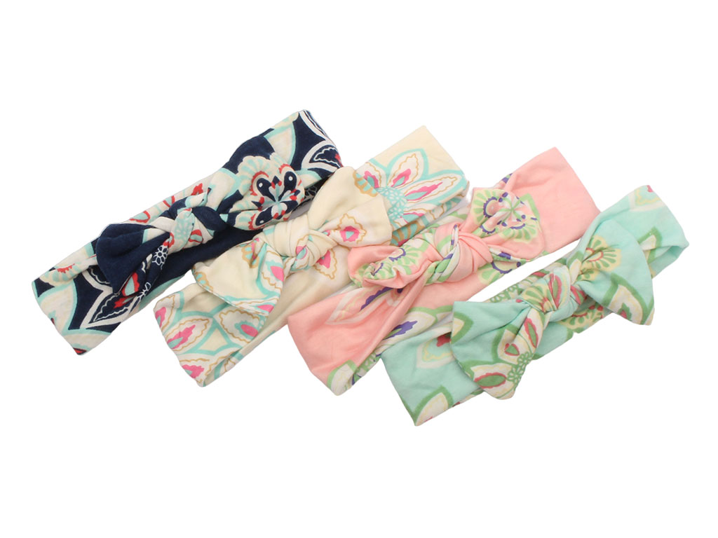 هدبند پارچه ای مدل گره ای نوزادی