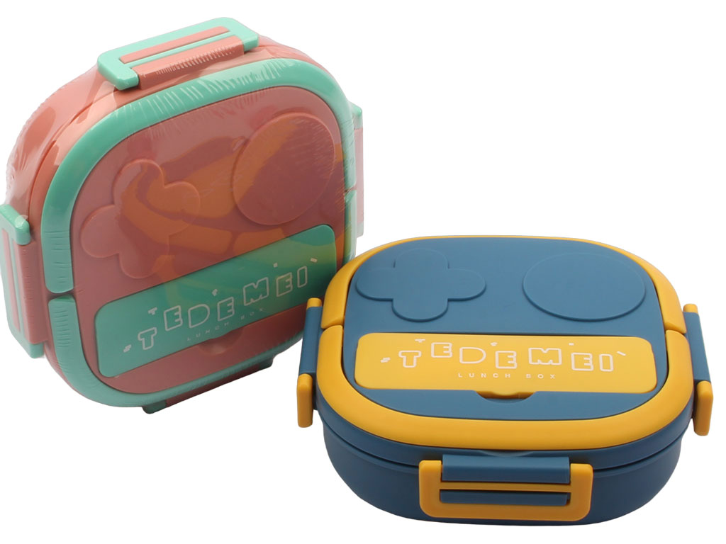 ظرف غذا استیل چند تکه به همراه قاشق کودک و بزرگسال Tedmei