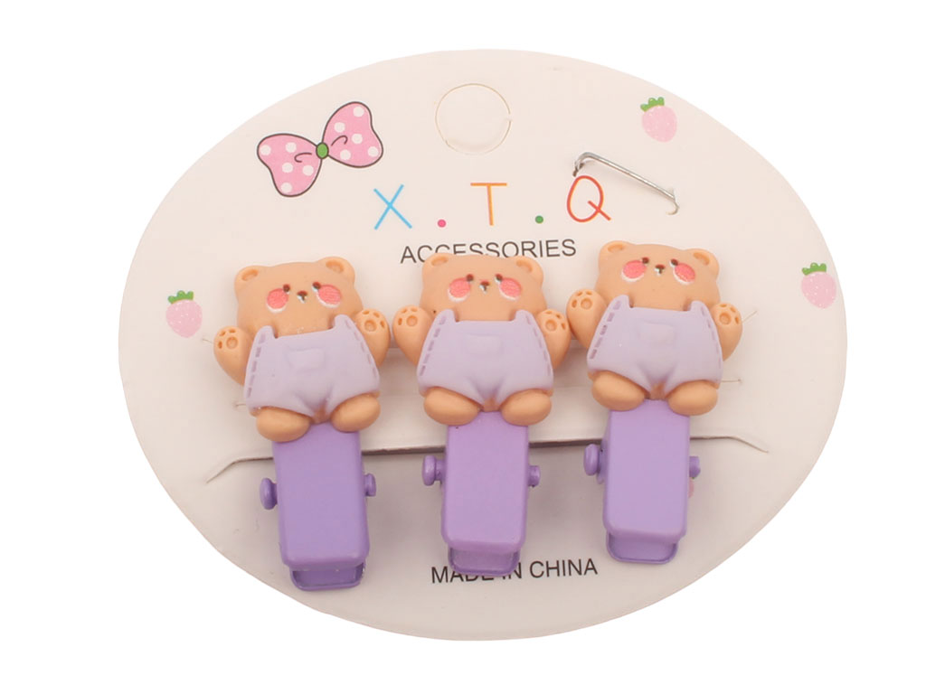 گل سر انبری عروسکی سه عددی