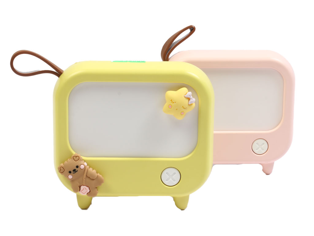 چراغ خواب دو حالته شارژی طرح تلوزیون پایه دار دارای بند سیلیکونی