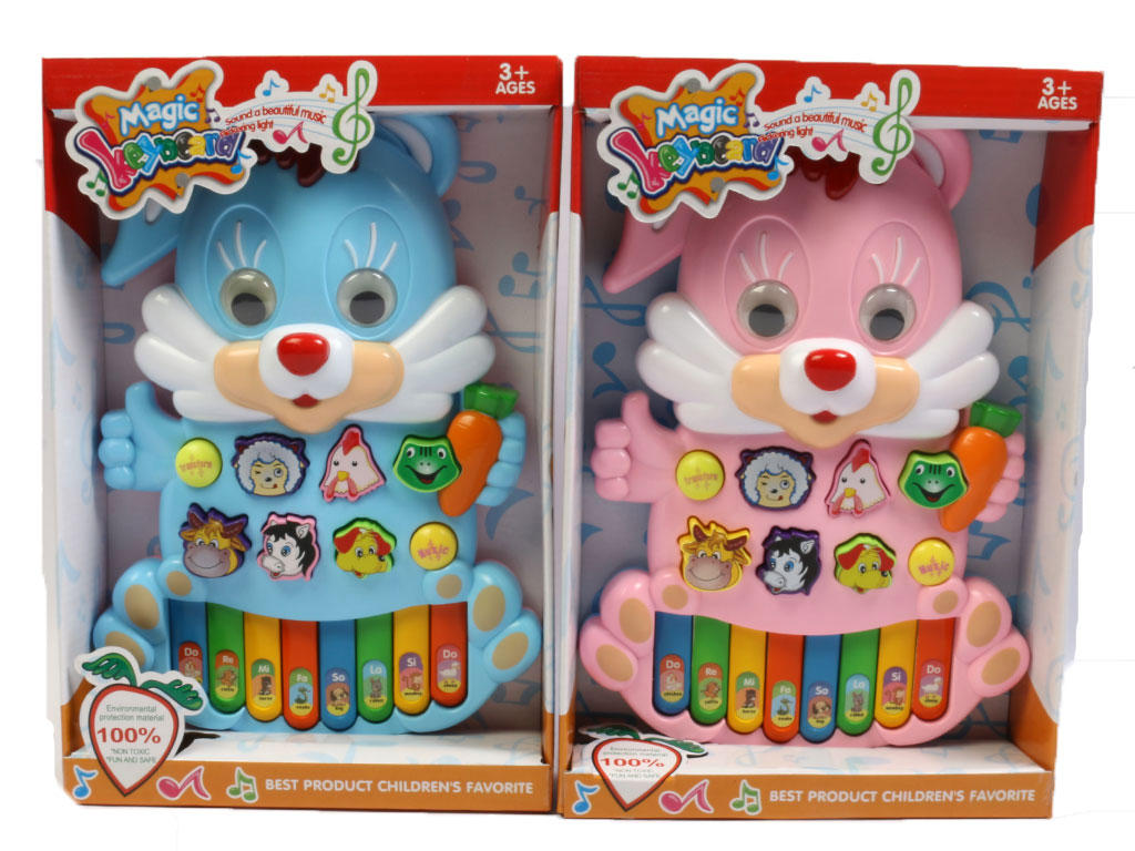 ارگ موزیکال و چراغ دار طرح خرگوش