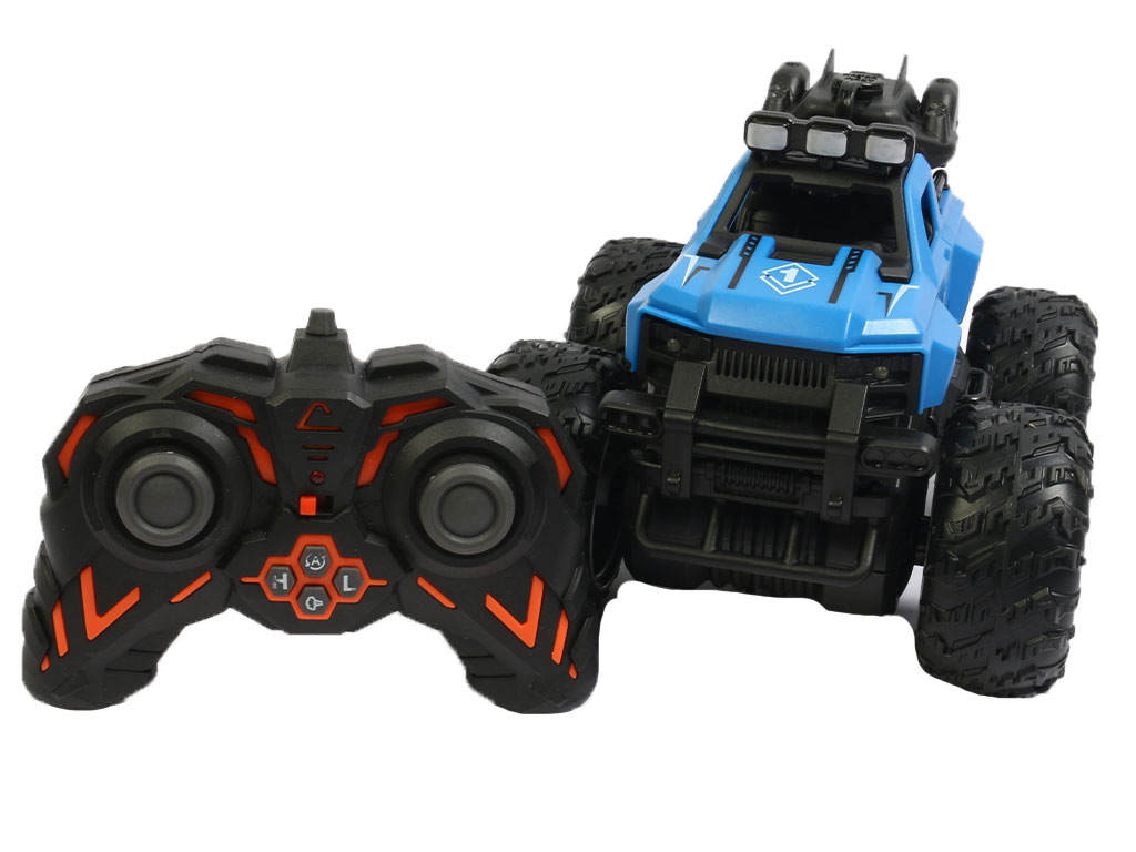 ماشین کنترلی، شارژی، دودزا و چراغدار اسباب بازی مدل آفرود 4 چرخ