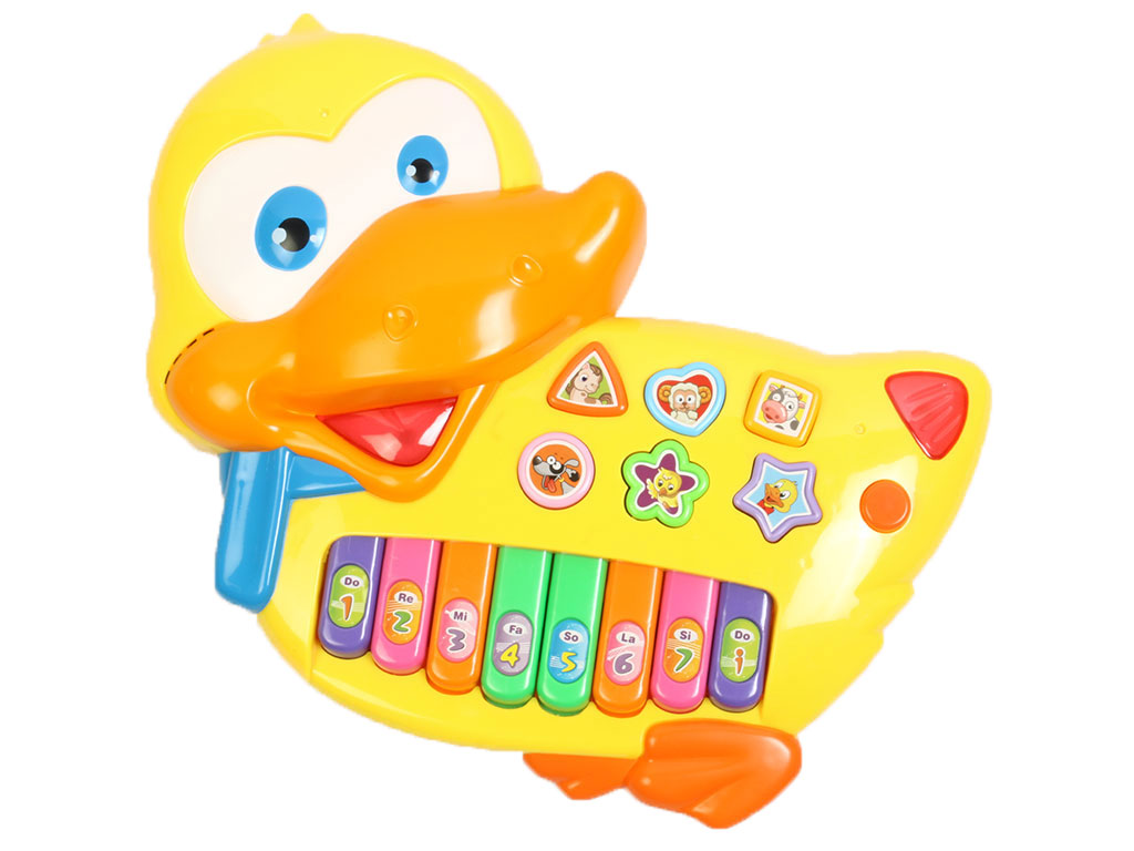 ارگ موزیکال و چراغ دار اسباب بازی طرح جوجه اردک