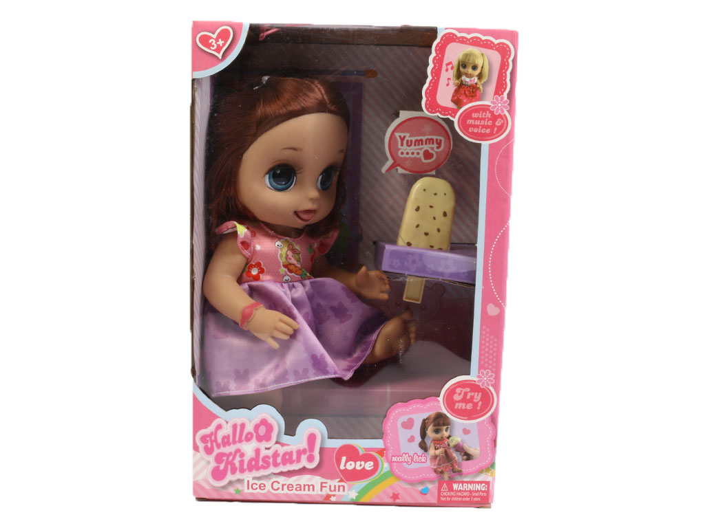 عروسک چشم شیشه ای موزیکال و بستنی خور