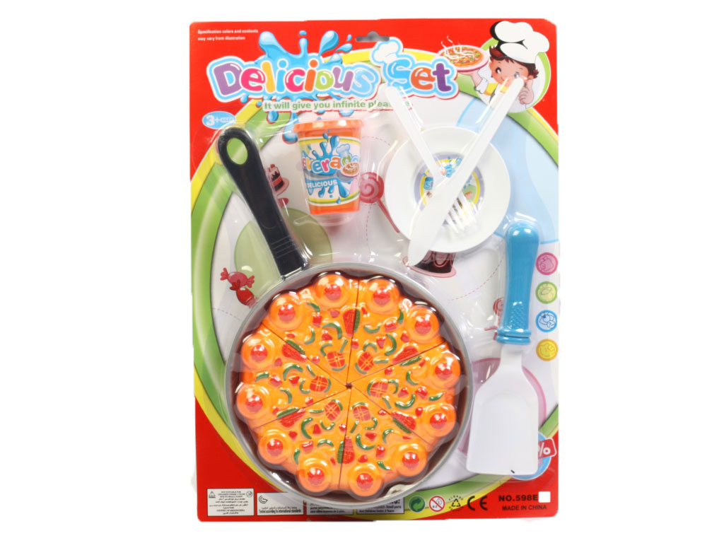 ست پیتزا به همراه لوازم جانبی اسباب بازی (12 تکه)