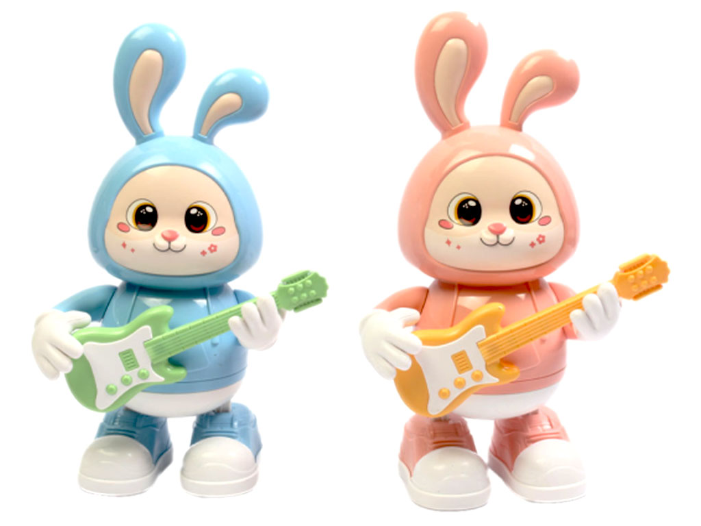 خرگوش گیتاریست موزیکال و چراغ دار اسباب بازی