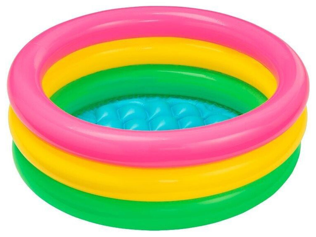 استخر بادی کودک سه رنگ اینتکس intex در اندازه 25*86 سانتی متر