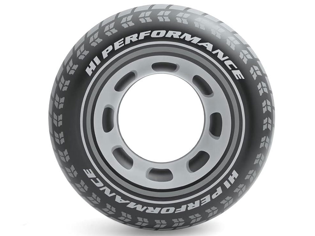 حلقه بادی شنای کودک طرح تایر اینتکس intex