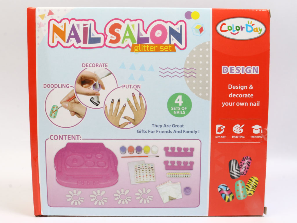 ست طراحی ناخن اسباب بازی مدل Nail Salon Glitter Set