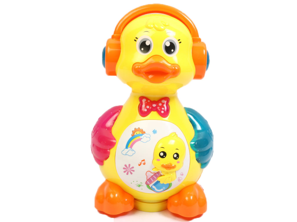 اردک تخم گذار موزیکال و چراغدار اسباب بازی مدل هدفون دار