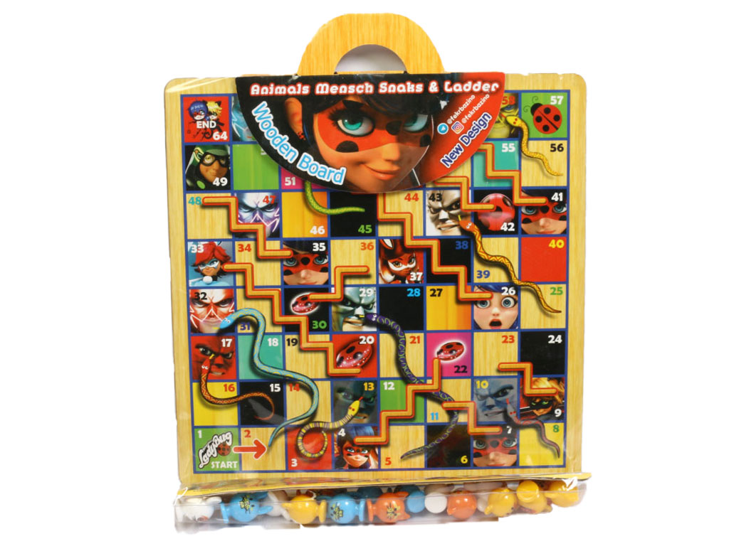 منچ و مارپله عروسکی با صفحه چوبی دورو مدل کیفی فکربازینو fekrbazino