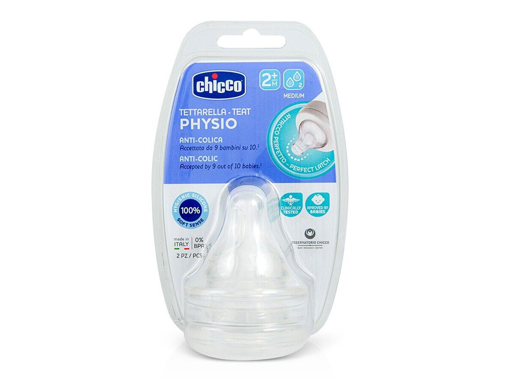 سر شیشه شیر آنتی کولیک دو عددی جریان ملایم بالای 2 ماه چیکو Chicoo