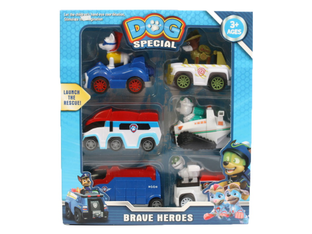 ست ماشین سگ های نگهبان 6 عددی همراه با فیگور