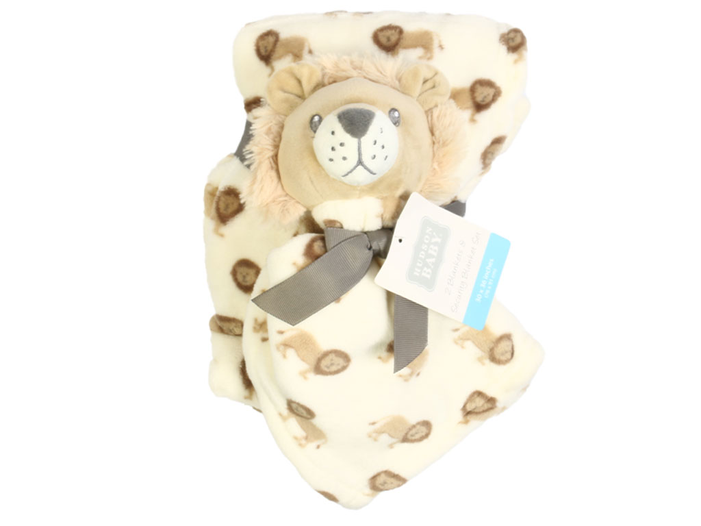 پتو  نوزادی و دستمال مخمل پولیشی عروسک دار هادسون بیبی hudson baby