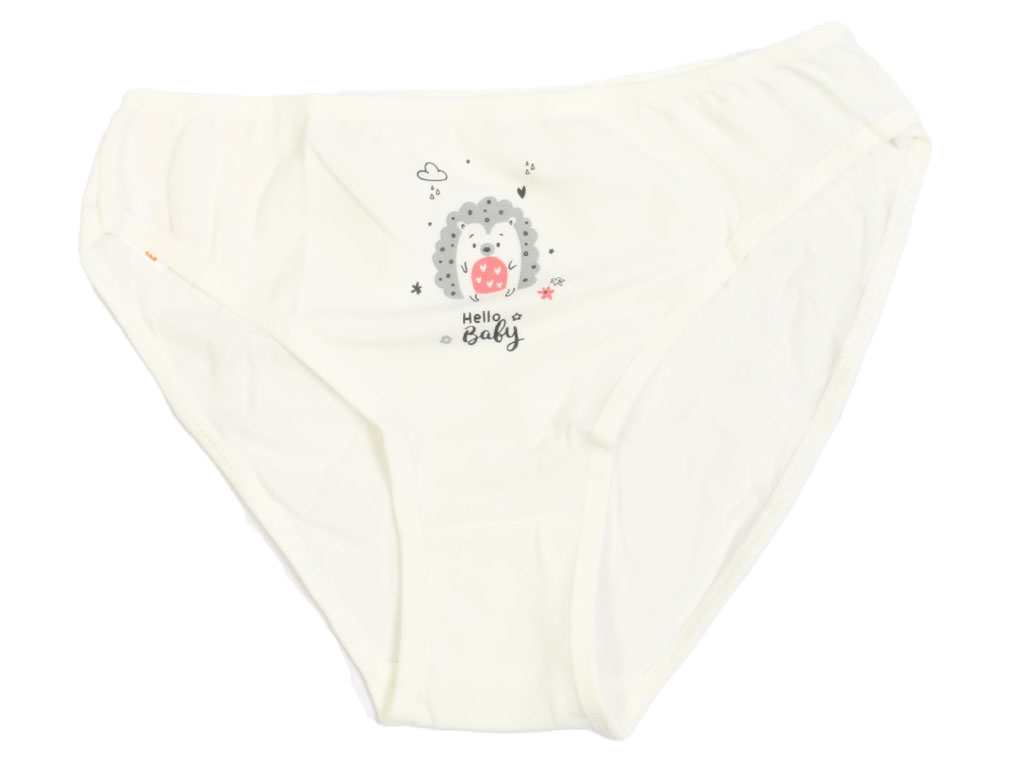 شورت اسلیپ دخترانه سفید طرح جوجه تیغی