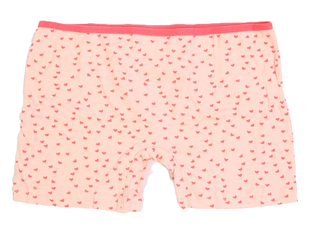 شورت پادار دخترانه صورتی رنگ طرح قلب