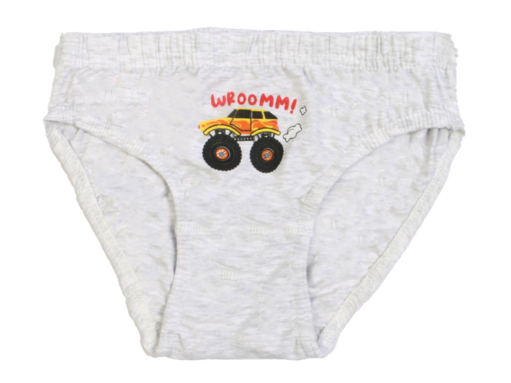 شورت اسلیپ پسرانه خاکستری روشن طرح ماشین