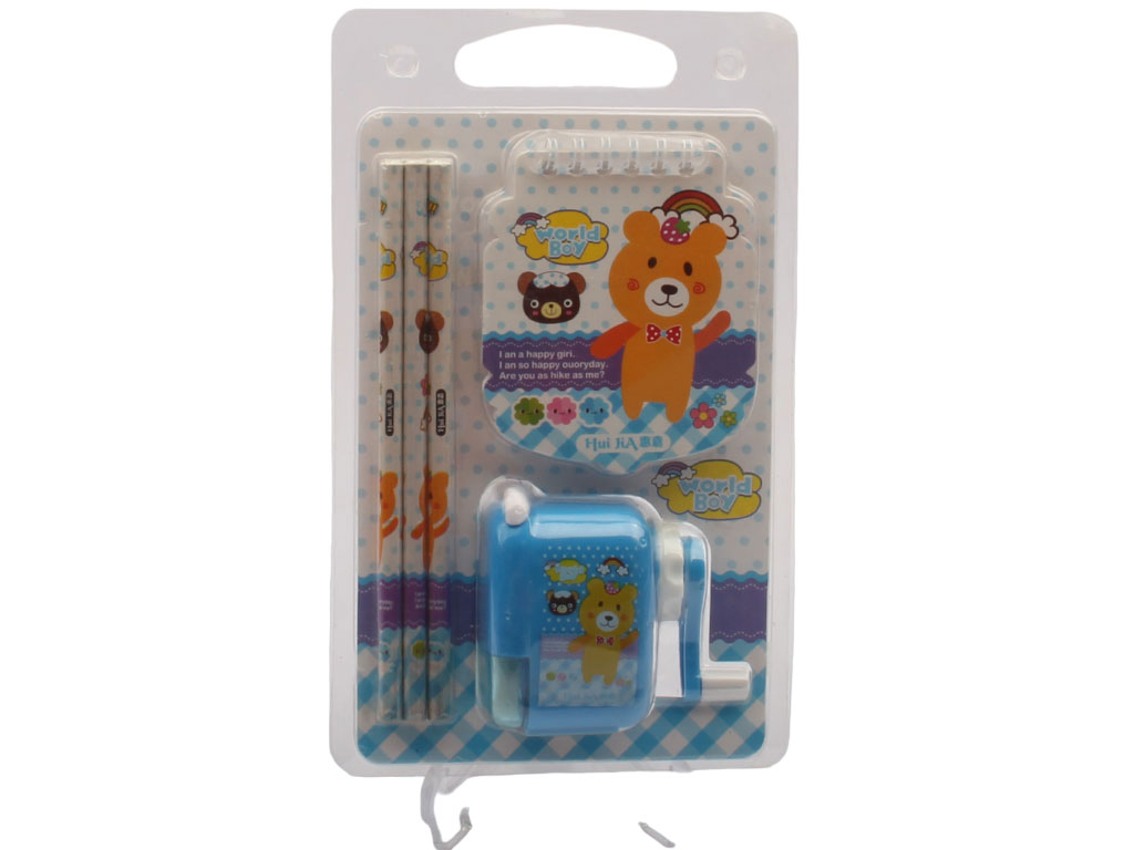 ست لوازم تحریر 6 عددی طرح خرس قهوه ای