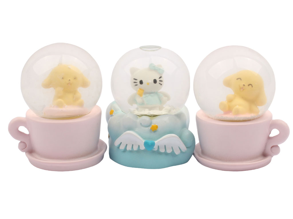 گوی شیشه ای چراغ دار طرح دار سایز کوچک