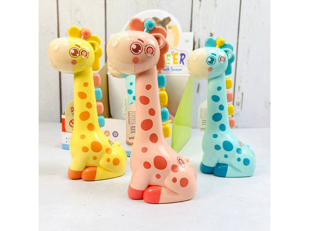 زرافه موزیکال و چراغدار اسباب بازی جعبه دار