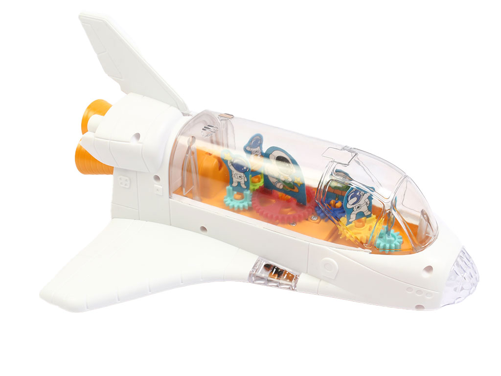 هواپیما چرخ دنده ای موزیکال و چراغ دار چرخش 360 درجه اسباب بازی