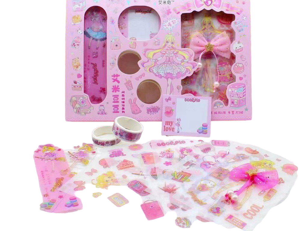 ست 11 تکه لوازم تحریر فانتزی دخترانه