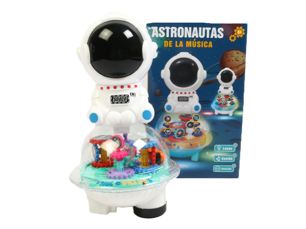 فضانورد چرخ دنده ای حرکتی و موزیکال اسباب بازی دارای رقص نور