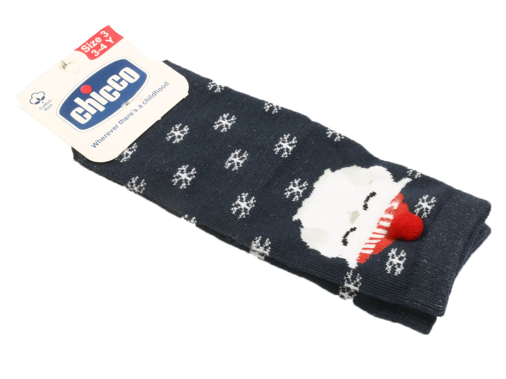 جوراب ساق دار سرمه ای رنگ طرح کریسمس