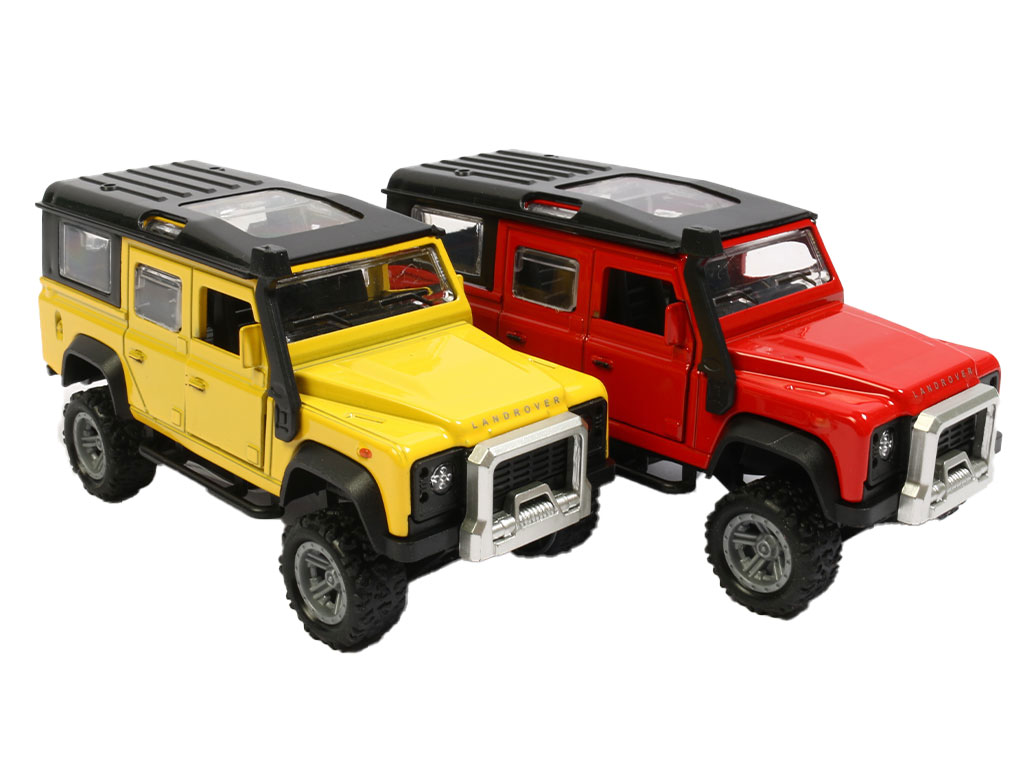 ماشین فلزی عقب کش موزیکال و چراغ دار طرح لندرور اسباب بازی