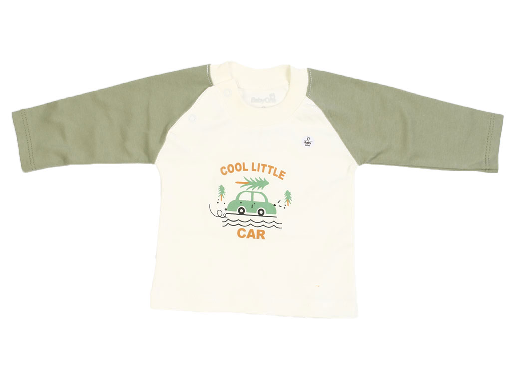 بلوز آستین بلند طرح ماشین و کاج بیبی وان baby one