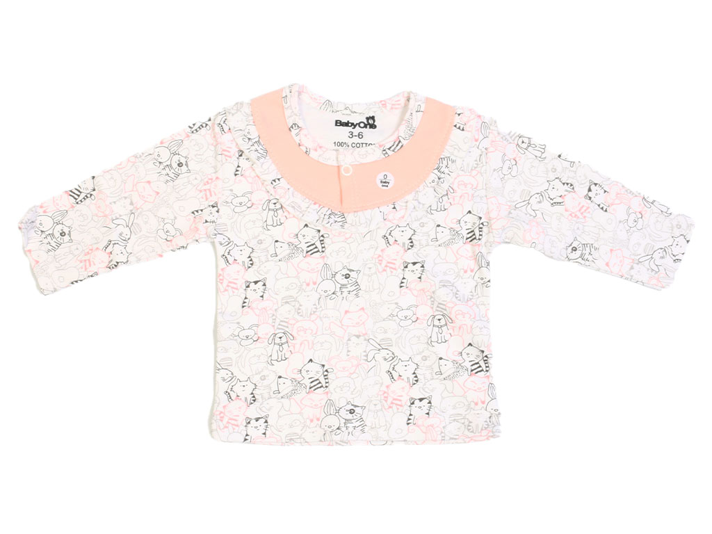 بلوز نوزادی دخترانه طرح حیوانات بیبی وان baby one