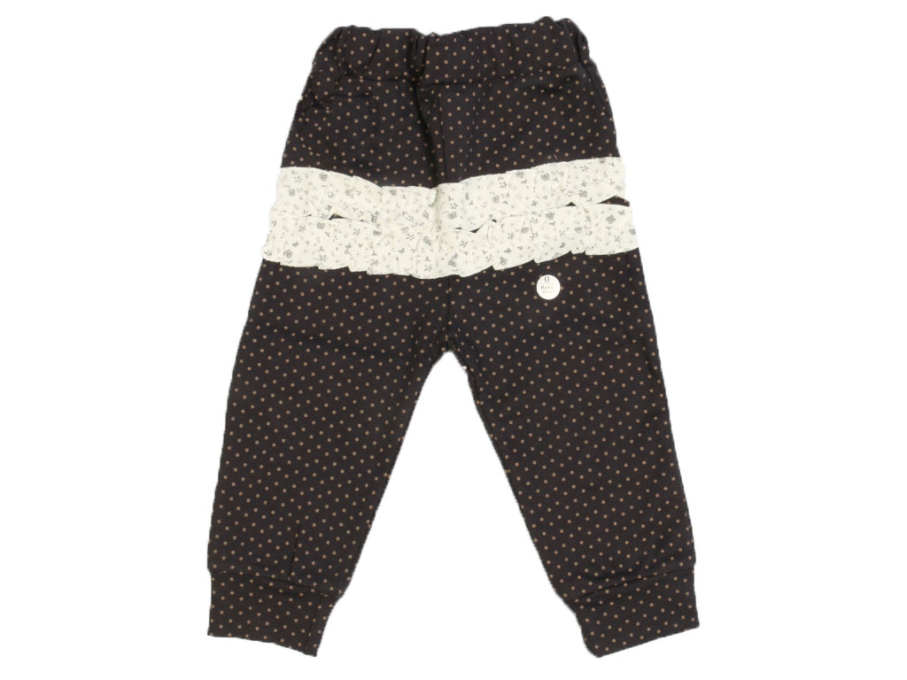 شلوار راحتی نوزادی دخترانه مدل خالدار طرح پروانه بیبی وان baby one