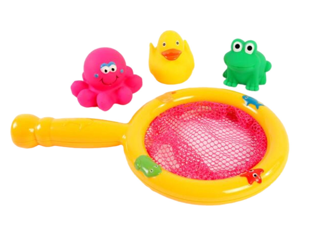 ست اسباب بازی حمام همراه با پوپت 3 عددی و تور ماهیگیری کاترلیب carter liebe