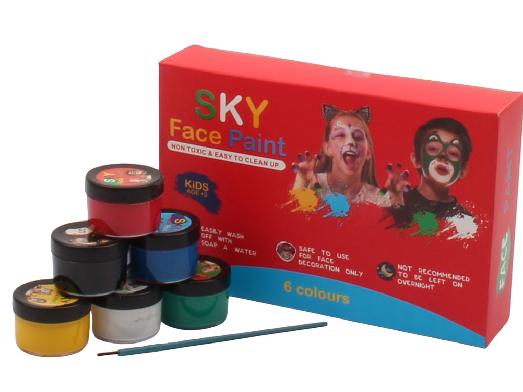 رنگ گریم صورت کودکان (6 رنگ)