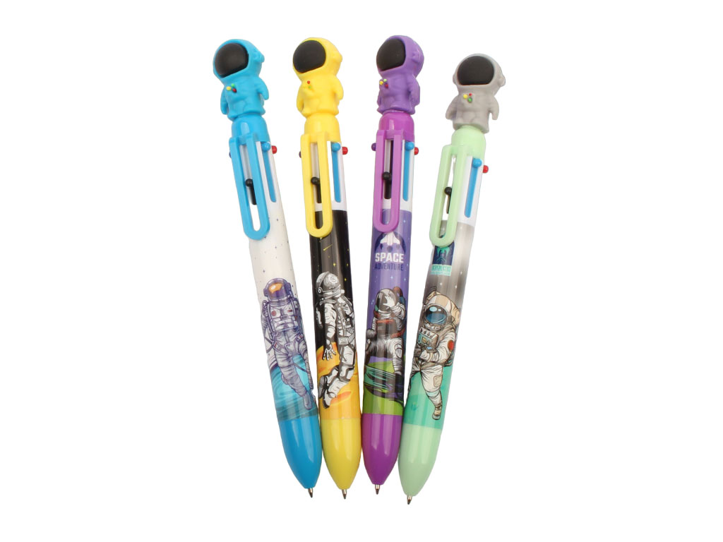 خودکار فشاری 6 رنگ طرح فضانورد