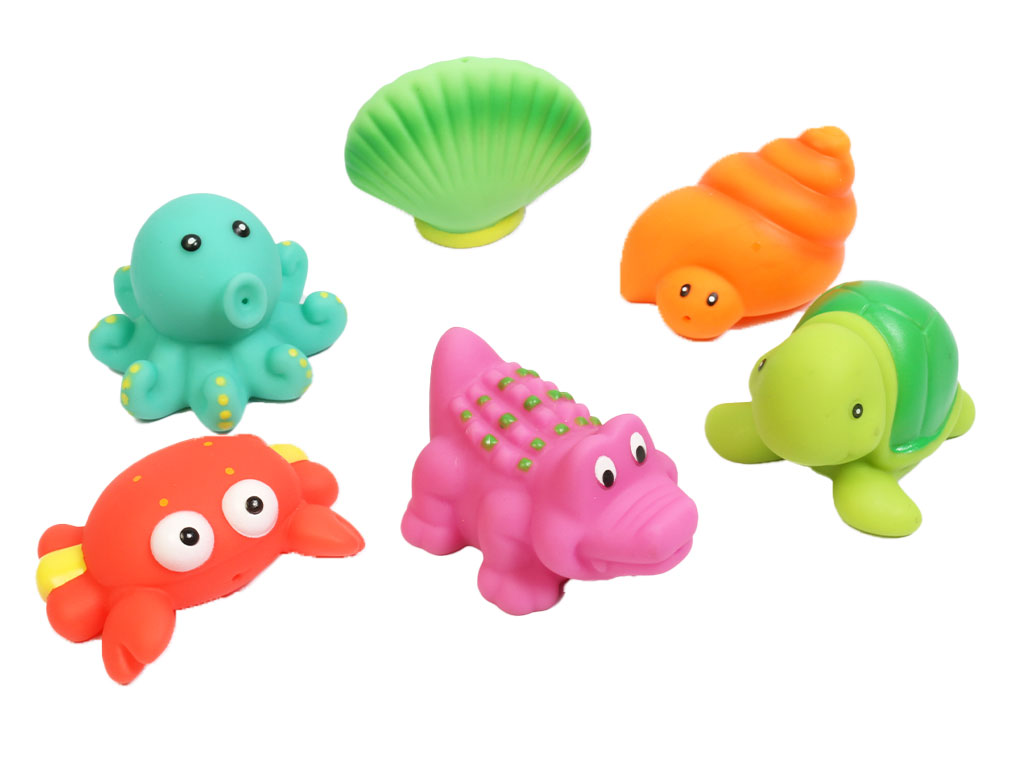 پوپ حمام نوزادی شش عددی طرح حیوانات