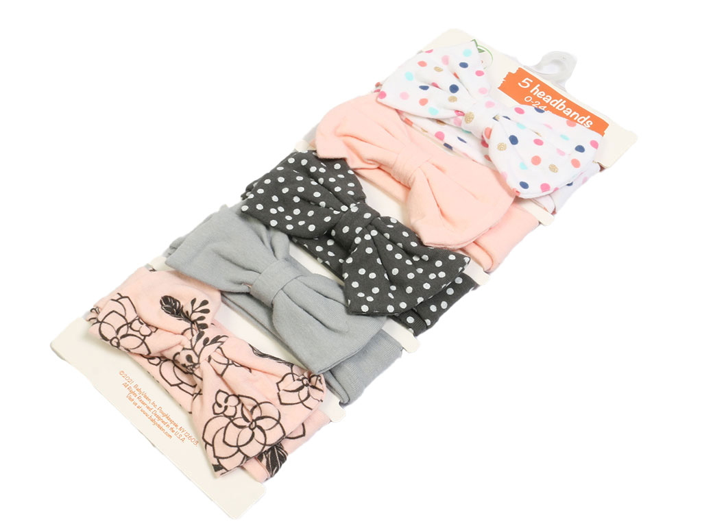 هدبند پاپیونی نوزادی طرح دار 24-0 ماه