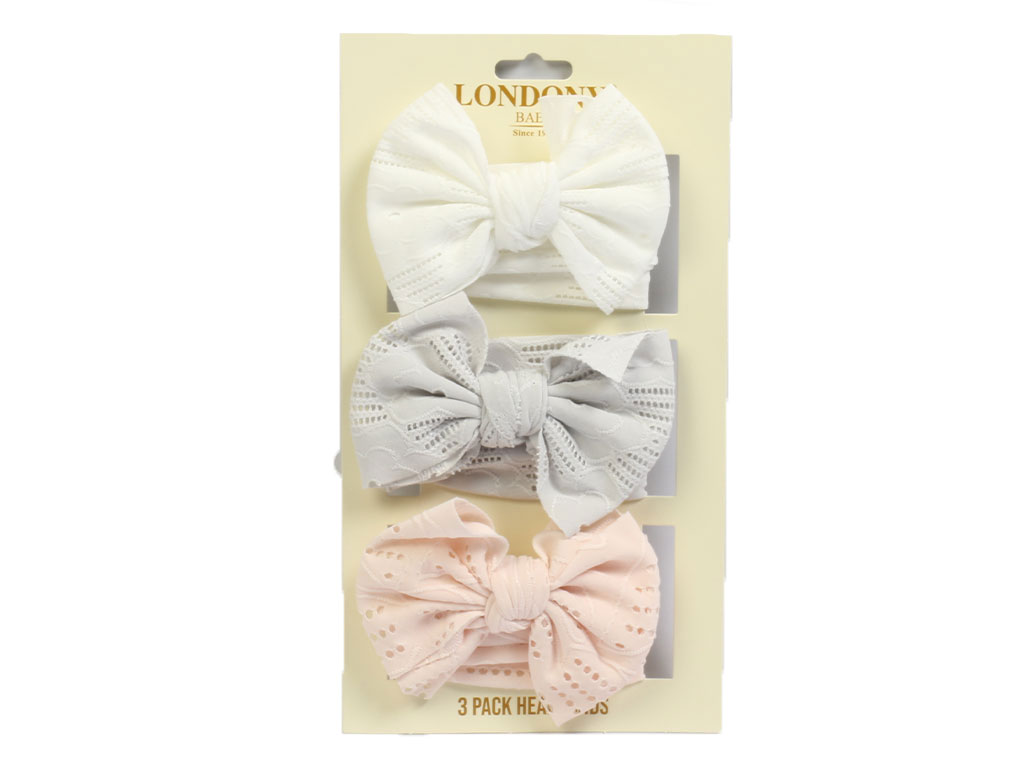 هدبند پاپیونی نوزادی طرح دار