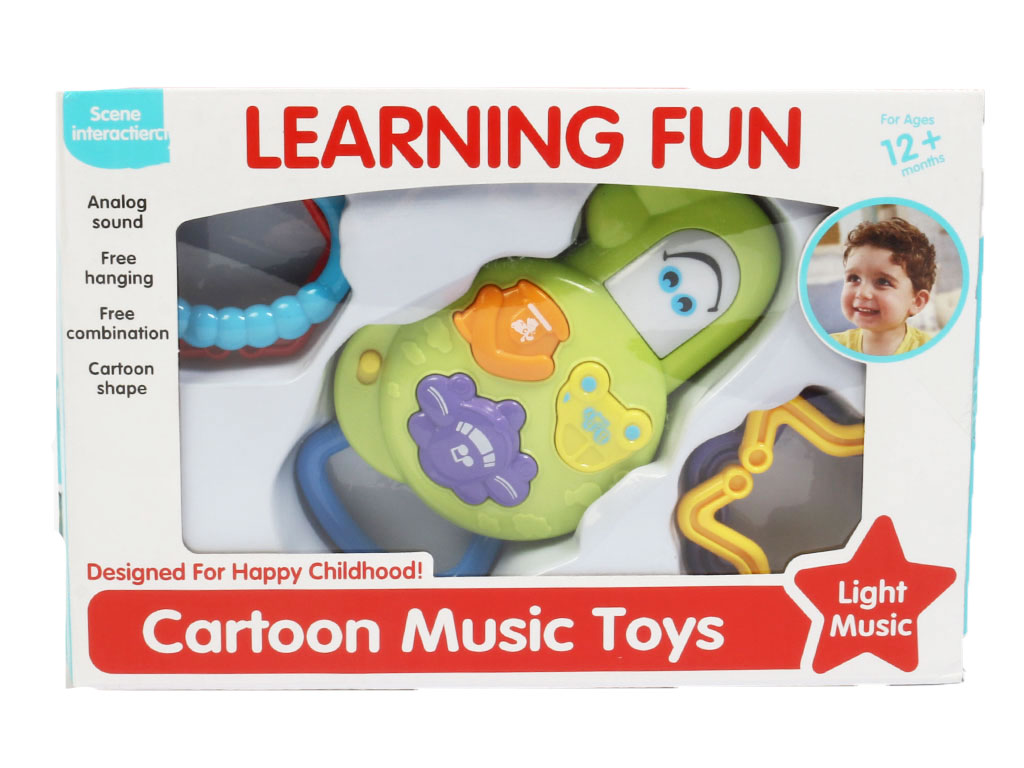 آویز کریر و کالسکه نوزادی موزیکال و چراغدار طرح کلید