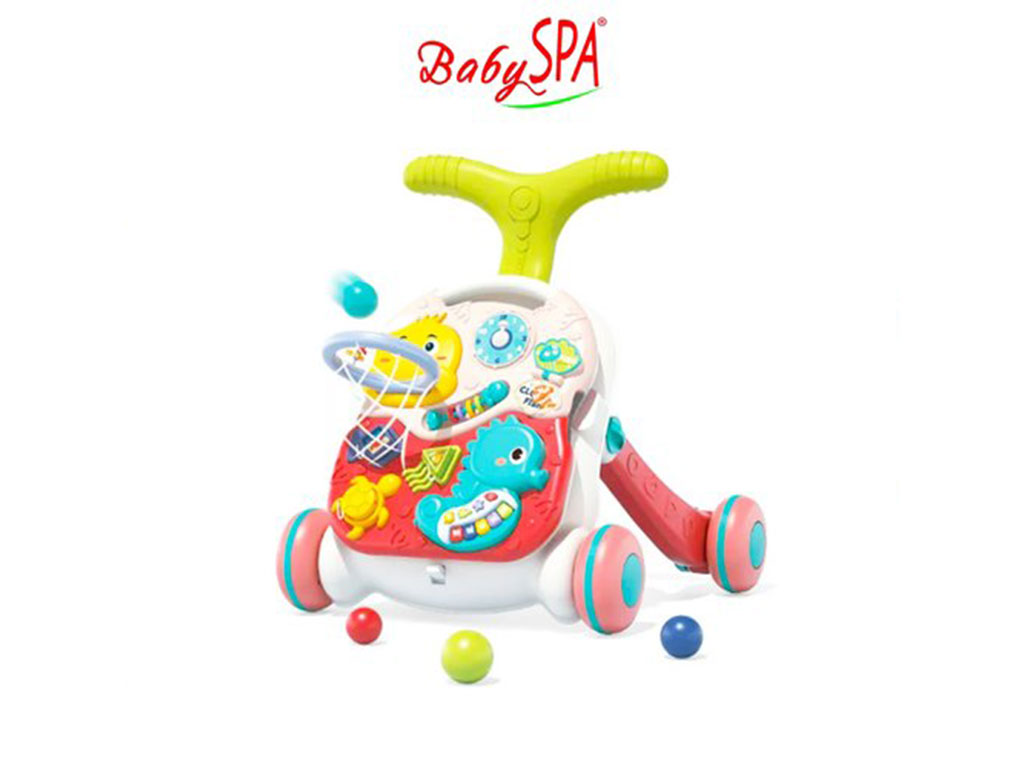 واکر موزیکال و میز بازی 3 کاره کودک اسباب بازی دارای پیانو طرح حیوانات