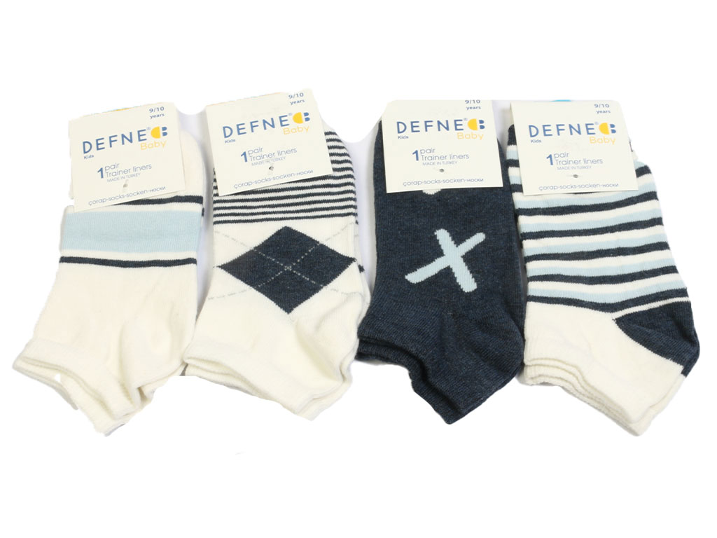 جوراب مچی پسرانه طرح دار 10-9 سال دفنه defne