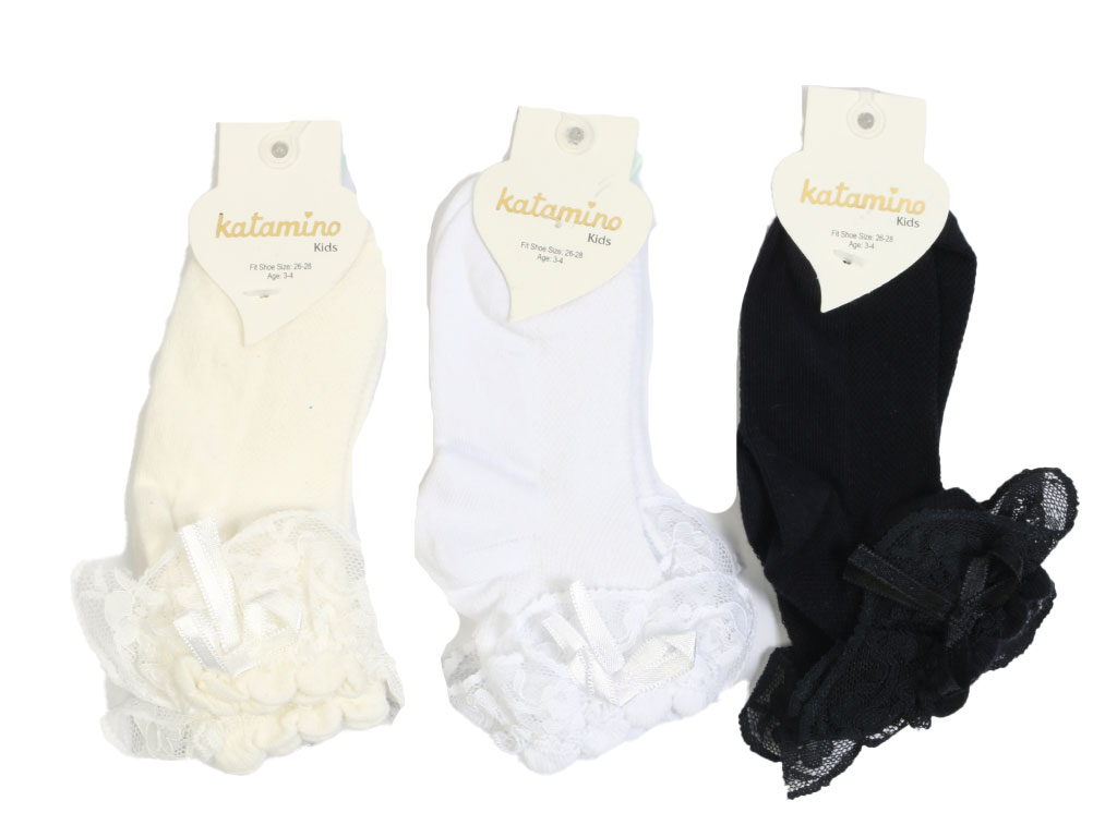 جوراب مچی دخترانه لب تور 4-3 سال کاتامینو katamino
