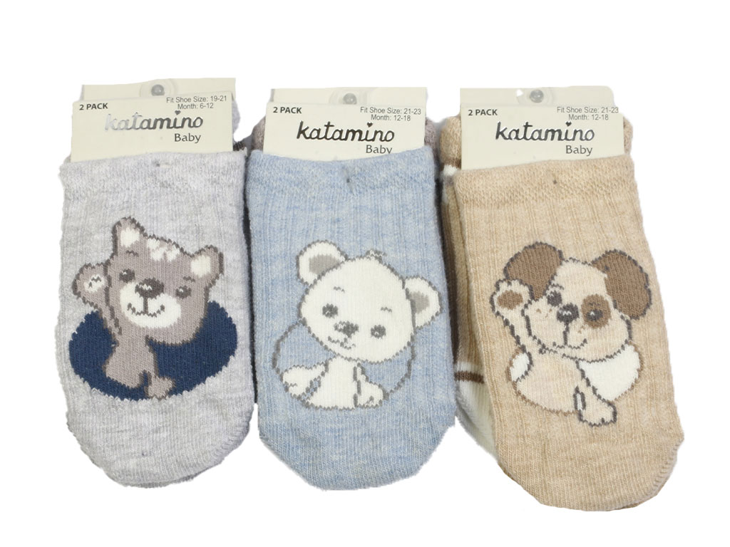 جوراب مچی نوزادی دو عددی کاتامینو katamino