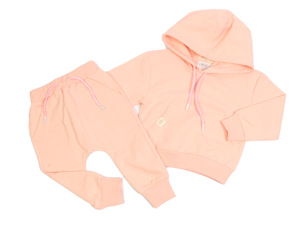 هودی و شلوار دورس دخترانه صورتی رنگ کالکشن collection