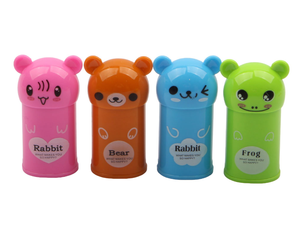 ست پاک کن و تراش دو تیغه مخزن دار طرح حیوانات