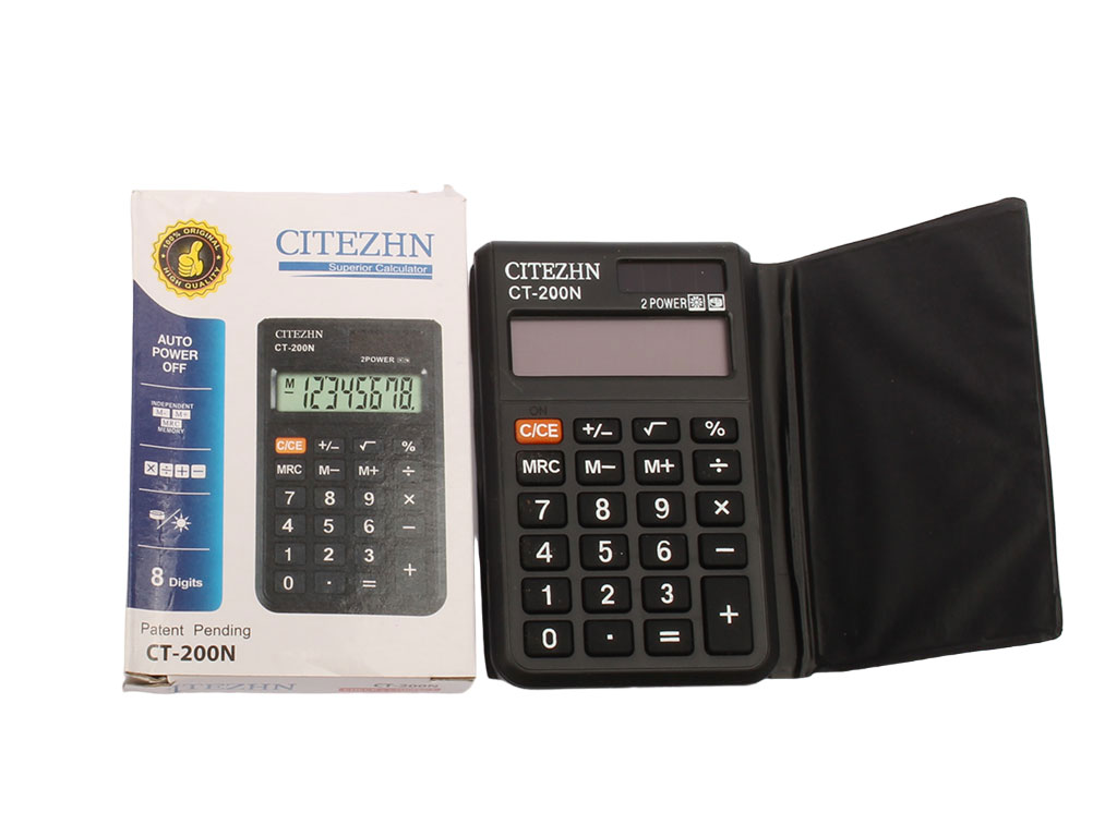 ماشین حساب جلد دار سیتیزن سایز کوچک مدل CT-200N
